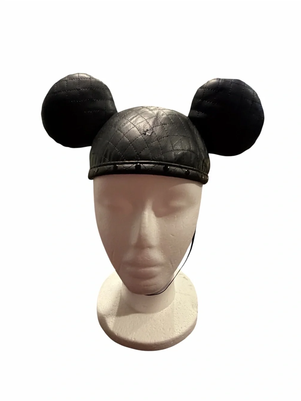 Disney Black Quilted Mickey or Minnie  Ear Hat